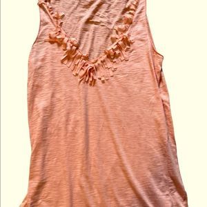 JCrew Tank Top w silk Fringe